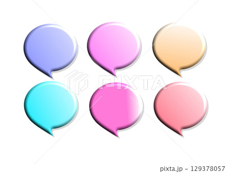 カラフルな吹き出し 129378057