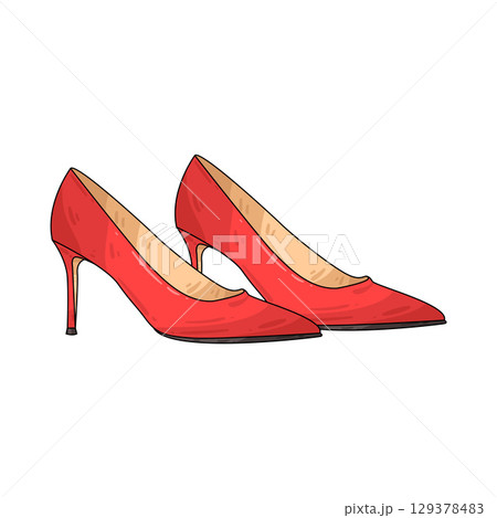 illustration of high heels 129378483
