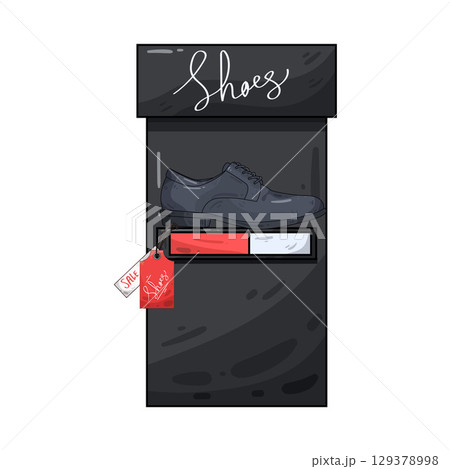 illustration of shoe with price tag illustration of shoe with price tag 129378998