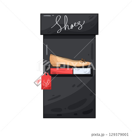 illustration of shoe with price tag 129379001
