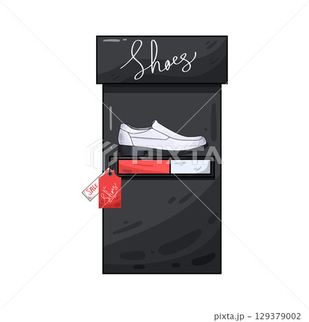 illustration of shoe with price tag 129379002