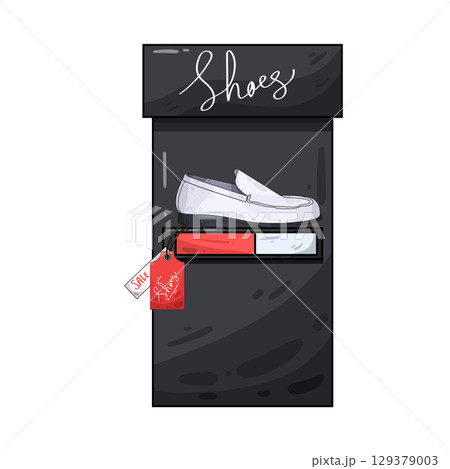 illustration of shoe with price tag 129379003