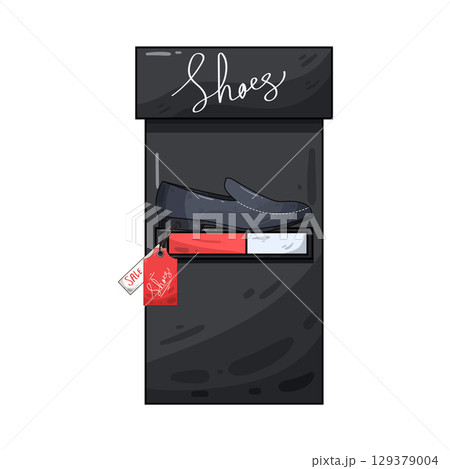 illustration of shoe with price tag 129379004