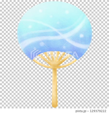 Illustration of a fan with a cool pattern 129379222