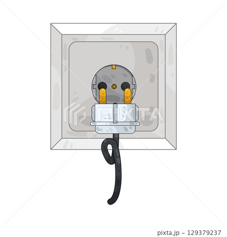 illustration of plug in illustration of plug in 129379237