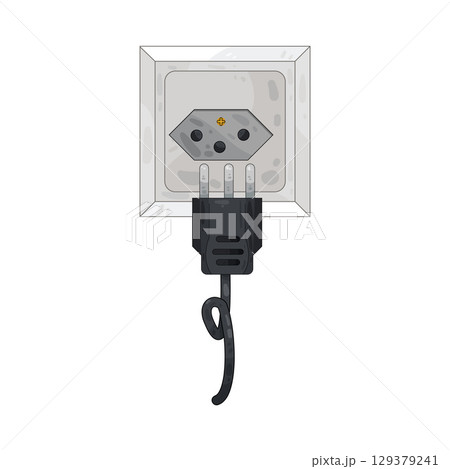 illustration of plug in illustration of plug in 129379241