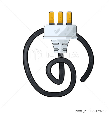 illustration of electrical plug 129379250