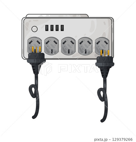 illustration of plug in illustration of plug in 129379266