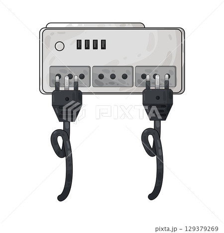 illustration of plug in 129379269