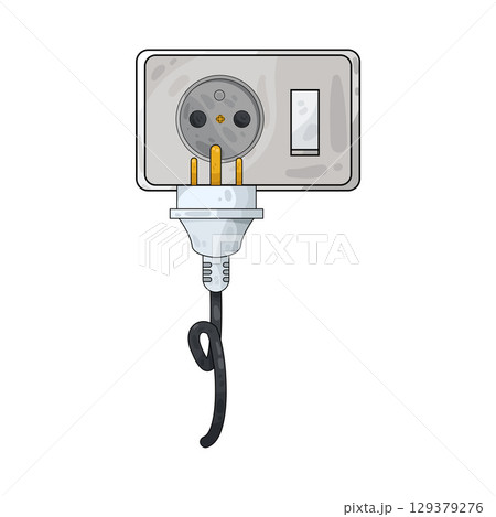 illustration of plug in 129379276