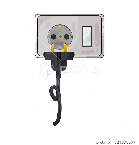 illustration of plug in illustration of plug in 129379277