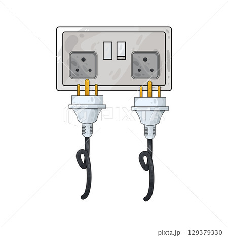 illustration of plug in illustration of plug in 129379330