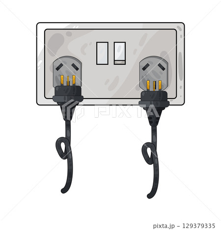 illustration of plug in 129379335