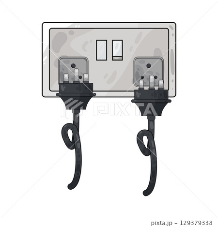 illustration of plug in 129379338