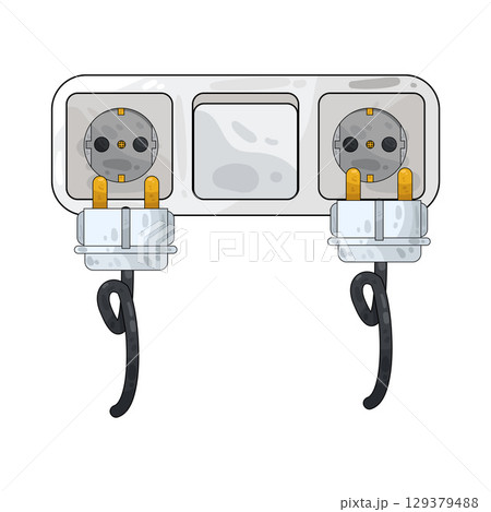 illustration of plug in 129379488