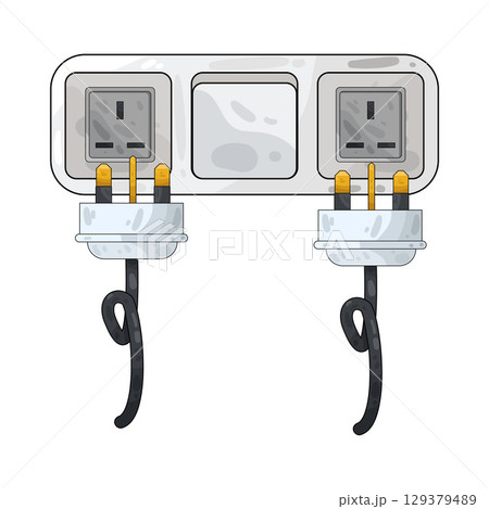 illustration of plug in 129379489