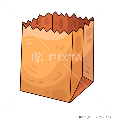 illustration of paper bag illustration of paper bag 129379685