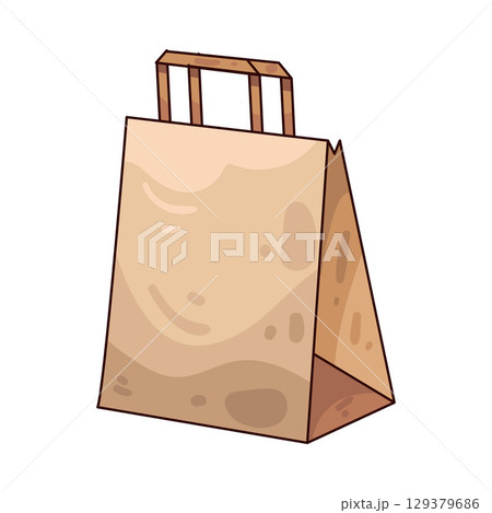 illustration of paper bag 129379686