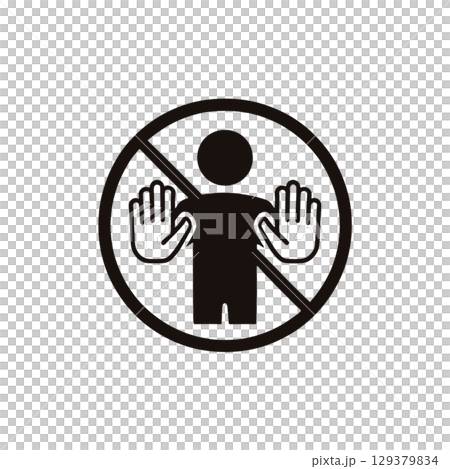 死胡同線描圖標、插圖、材料、無背景 129379834