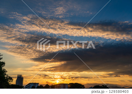 サンセット　光芒　夏 129380403