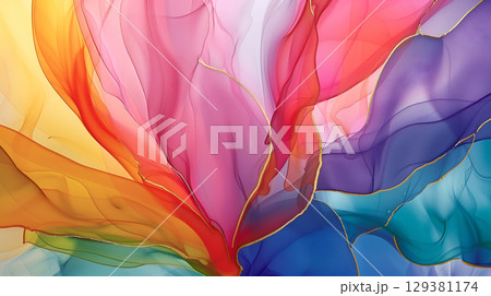 Vibrant marble ink background showcasing flowing colors blending seamlessly in an artistic design Vibrant marble ink background showcasing flowing colors blending seamlessly in an artistic design 129381174