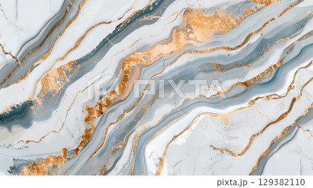 Elegant marble texture background featuring soft gray tones with golden accents and flowing patterns Elegant marble texture background featuring soft gray tones with golden accents and flowing patterns 129382110