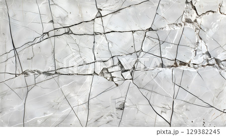Elegant white marble background with intricate gray veining and cracks for modern design Elegant white marble background with intricate gray veining and cracks for modern design 129382245