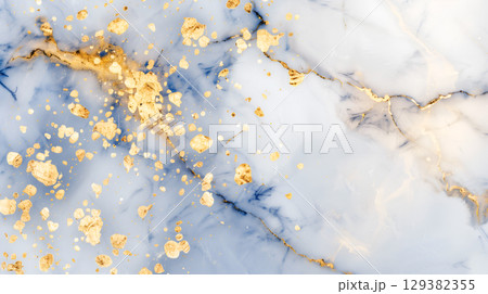 Elegant marble texture with gold accents in a contemporary design backdrop setting 129382355