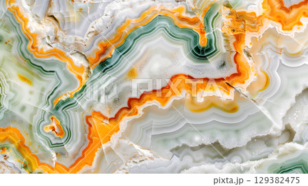 Intricate Jasper stone texture with vibrant colors showcasing natural mineral formations 129382475