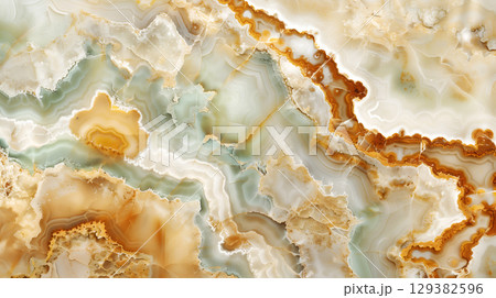 Jasper stone texture with earthy tones and fluid patterns in natural formations 129382596