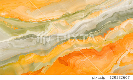 Jasper stone texture background featuring warm orange and green hues flowing in waves Jasper stone texture background featuring warm orange and green hues flowing in waves 129382607