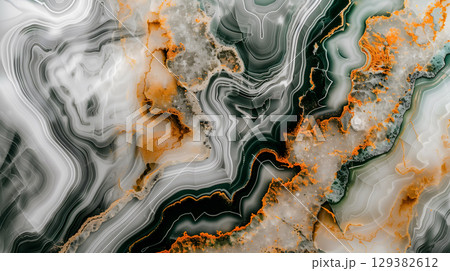 Jasper stone texture showcasing intricate patterns in earthy tones on a smooth surface 129382612