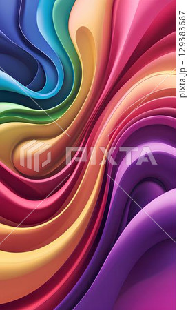 背景素材_レインボーグラデーション 背景素材_レインボーグラデーション 129383687