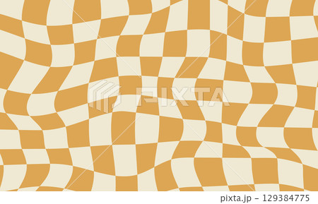Wavy checkerboard background 129384775