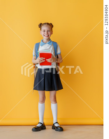 girl is ready to back to school 129384904