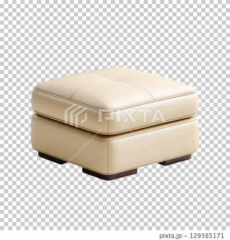 Elegant Outdoor Ottoman in Soft Cream Color for Stylish Patio and Garden Use with Modern Design and Versatile Functionality 129385171