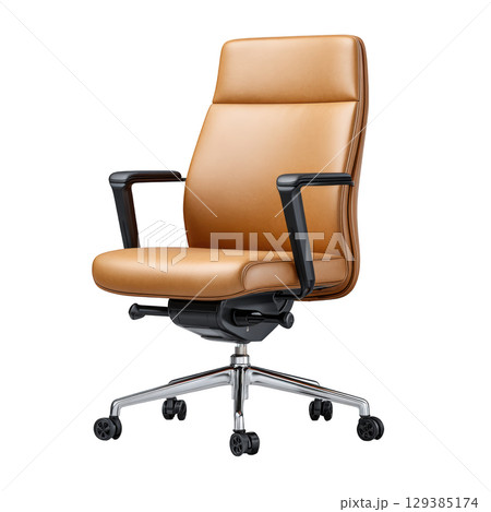 Elegant and Modern Office Chair with Comfortable Design and Stylish Faux Leather Upholstery 129385174