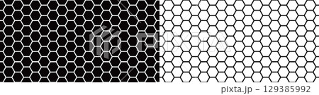 ハニカム構造の背景素材,蜂の巣模様 129385992