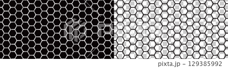 ハニカム構造の背景素材,蜂の巣模様 129385992