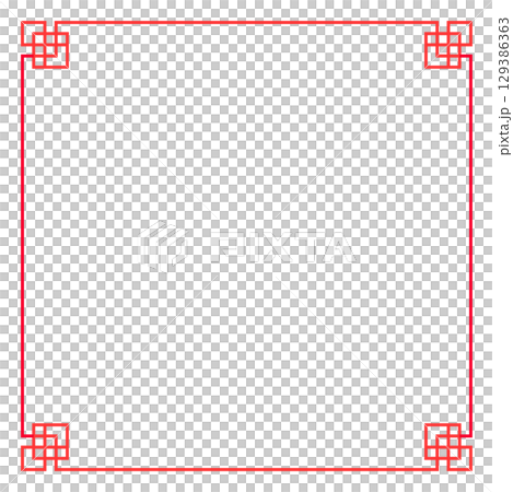 亞洲、中國、中國風格框架紅色背景亞洲結框架和 129386363