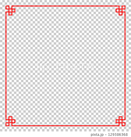 亞洲、中國、中國風格框架紅色背景亞洲結框架和 129386368