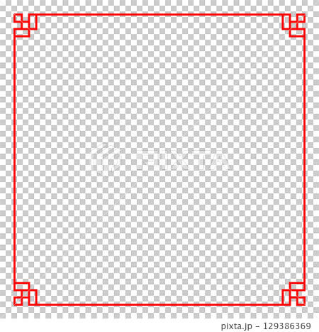 亞洲、中國、中國風格框架紅色背景亞洲結框架和 129386369