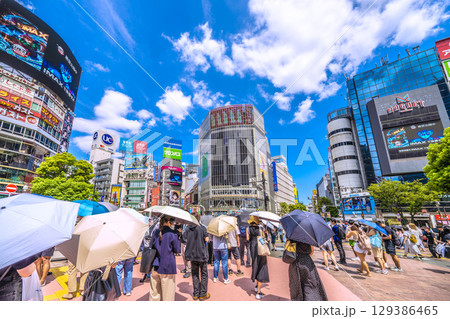 日本の東京都市景観枯山水撤去…渋谷のハチ公像脇に広い空間が誕生したが、この日は日傘の大行列=8月8日 日本の東京都市景観枯山水撤去…渋谷のハチ公像脇に広い空間が誕生したが、この日は日傘の大行列=8月8日 129386465