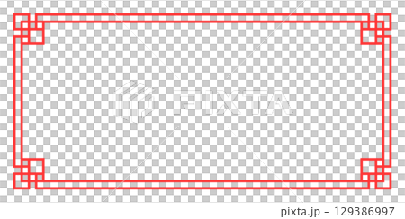 亞洲、中國、中國風格框架紅色背景亞洲結框架和 129386997