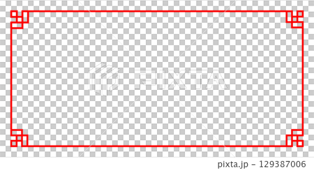 亞洲、中國、中國風格框架紅色背景亞洲結框架和 129387006