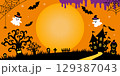 ハロウィン　背景素材　02 129387043