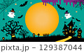 ハロウィン　背景素材　03 129387044