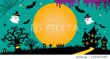 ハロウィン 背景素材 03 ハロウィン 背景素材 03 129387044