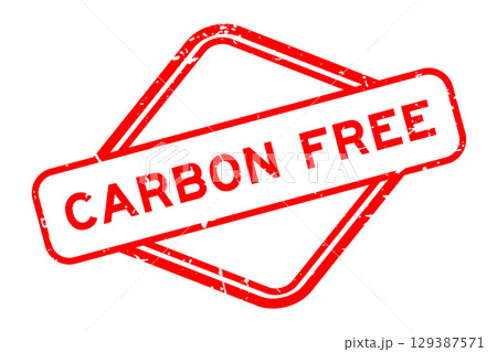 Grunge red carbon free word rubber seal stamp on white background Grunge red carbon free word rubber seal stamp on white background 129387571