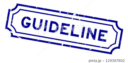 Grunge blue guideline word rubber seal stamp on white background Grunge blue guideline word rubber seal stamp on white background 129387602